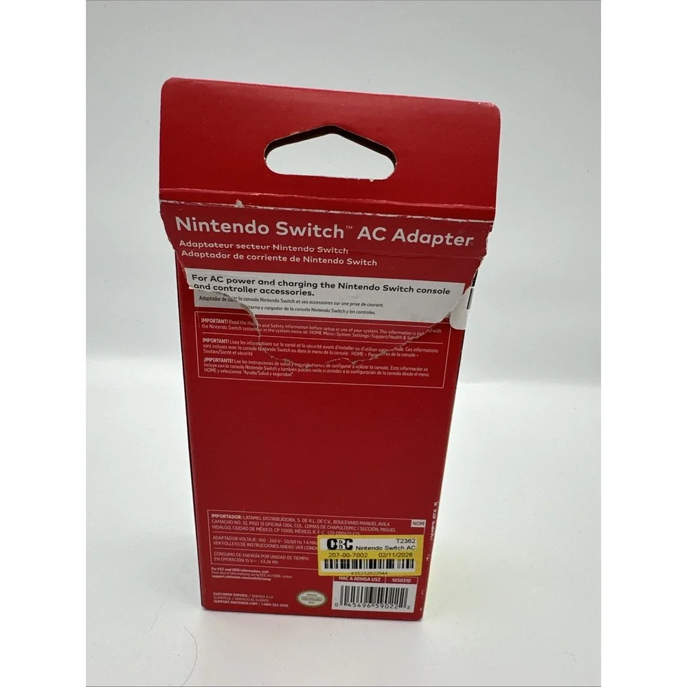 Nintendo AC Adapter for Nintendo Switch USB Type-C 120-volt HACAADHGA